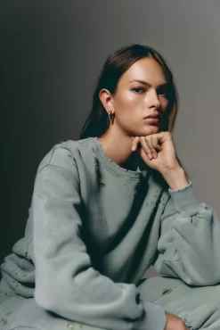 The Akala Studio Distressed Green Sweater Discount