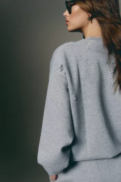 The Akala Studio Distressed Grey Sweater Hot